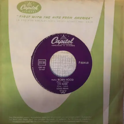 Louis Prima / Louis Prima & Keely Smith - Robin Hood-Oh Babe / I've Got You Under My Skin