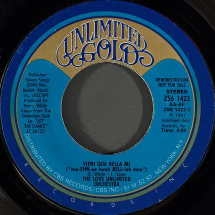 Love Unlimited Orchestra - Vieni Qua Bella Mi