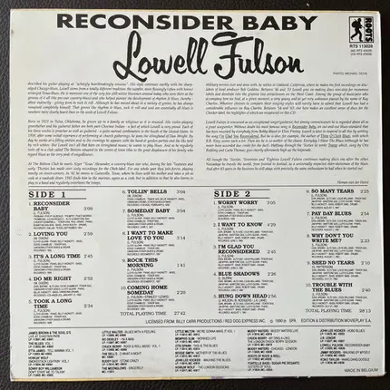 Lowell Fulson - Reconsider Baby