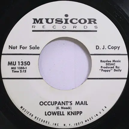 Lowell Knipp - Occupant's Mail / To Gain the World