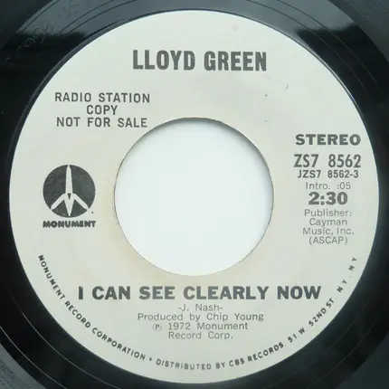 Lloyd Green - I Can See Clearly Now