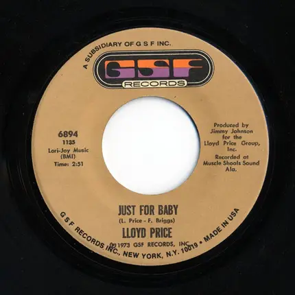 Lloyd Price - Love Music / Just For Baby
