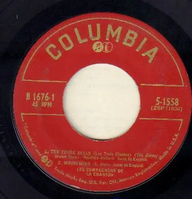 Les Compagnons De La Chanson - Ave Maria / The Lonesome Sailor / The Three Bells / Whirlwind