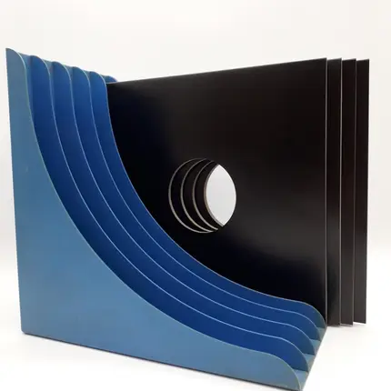 LP-Winkel, 70er Jahre - in blau, für ca. 50 LPs