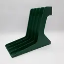 Vinyl Storage - LP-Winkel, 70er Jahre - in grün, geschwungene Form, für ca. 30 LPs