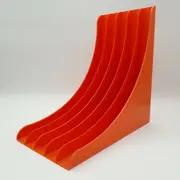 Vinyl Storage - LP-Winkel, 70er Jahre - in orange, runde Form, für ca. 40 LPs