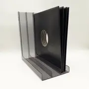 Vinyl Storage - LP-Winkel, 70er Jahre - in transparent dunkelgrau, für ca. 30 LPs
