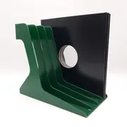 Vinyl Storage - LP-Winkel, 70er Jahre - in grün, geschwungene Form, für ca. 30 LPs