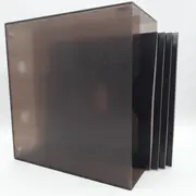 Vinyl Storage - LP-Box 70er Jahre - in transparent dunkelgrau, für ca. 40 LPs