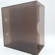 Vinyl Storage - LP-Box 70er Jahre - in transparent dunkelgrau, für ca. 40 LPs