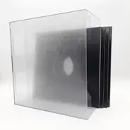 LP-Box 70er Jahre - in transparent dunkelgrau, für ca. 40 LPs