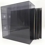 Vinyl Storage - LP-Box 70er Jahre - in transparent grau, für ca. 40 LPs