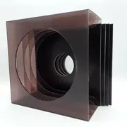 Vinyl Storage - LP-Box 70er Jahre - in transparent grau, für ca. 40 LPs, mit Mittelloch