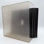 Vinyl Storage - LP-Box 70er Jahre - in transparent/opak gelb, für ca. 40 LPs