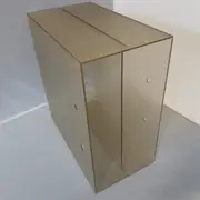 Vinyl Storage - LP-Box 70er Jahre - in transparent/opak gelb, für ca. 40 LPs