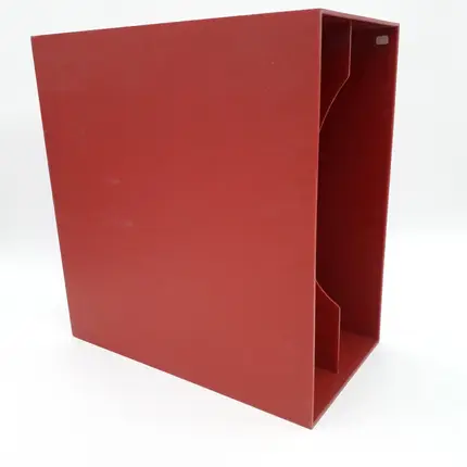 LP-Box 70er Jahre - in dunkelrot, für ca. 40 LPs