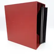 LP-Box zur Aufbewahrung - in dunkelrot, für ca. 40 LPs