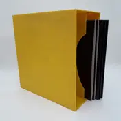LP-Box zur Aufbewahrung - in gelb, für ca. 40 LPs