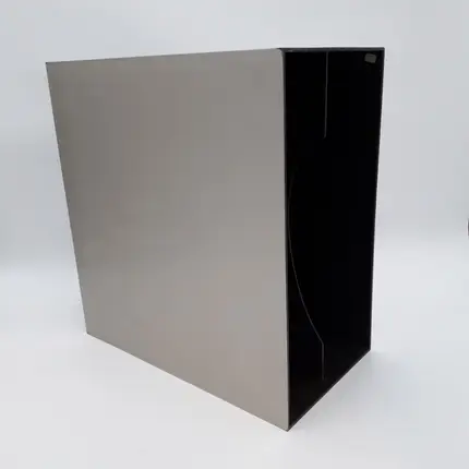 LP-Box 70er Jahre - in silber, für ca. 40 LPs
