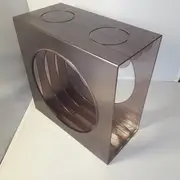 Vinyl Storage - LP-Box 70er Jahre - in transparent grau, für ca. 40 LPs, mit Mittelloch