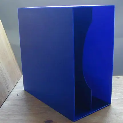 LP-Box 70er Jahre - in marineblau, für ca. 40 LPs