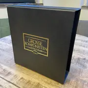 Vinyl Storage - LP-Box, 70er Jahre - in schwarz/gold mit Aufschrift, für ca. 20  LPs