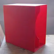LP-Box 70er Jahre - in rot, für ca. 40 LPs