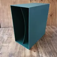 LP-Box 70er Jahre - in grün, für ca. 40 LPs