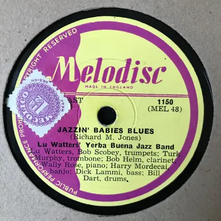 Lu Watters And The Yerba Buena Jazz Band - Copenhagen / Jazzin' Babies Blues