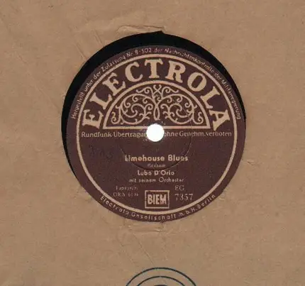 Lubo D'Orio - Limehouse Blues/ Boogie-Woogie