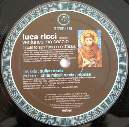 Luca Ricci Presents Ventunesimo Secolo - Tribute To San Francesco D'Assisi