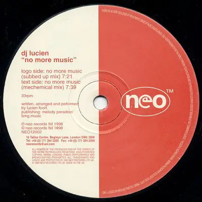 Lucien Foort - No More Music