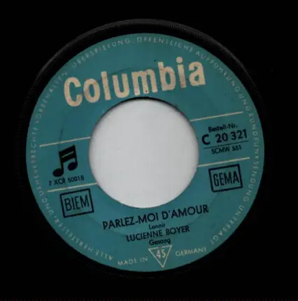 Lucienne Boyer - Parlez-Moi D'Amour / Dans La Fumée