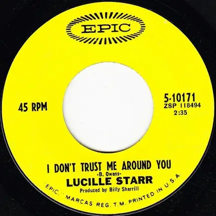 Lucille Starr - Who's Gonna Stand By Me? / I Don't Trust Me Around You
