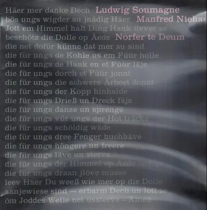 Ludwig Soumagne , Manfred Niehaus , Der Altermarktspielkreis - Norfer Te Deum