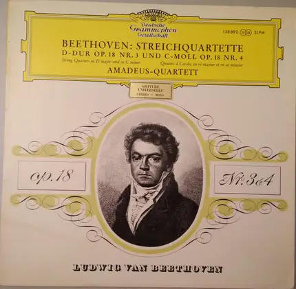 Ludwig van Beethoven - Amadeus-Quartett - Streichquartett D-Dur Op. 18 Nr. 3 Und C-Moll Op. 18 Nr. 4