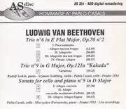 CD - Ludwig van Beethoven - Pablo Casals , Rudolf Serkin , Szymon Goldberg , Mieczyslaw Horszowski - Trios Nos. 6 & 9 / Sonata No. 5