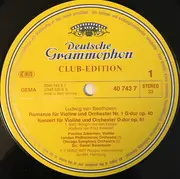 LP - Ludwig van Beethoven - Pinchas Zukerman , The London Philharmonic Orchestra , The Chicago Symphony - Romanzen Für Violine Und Orchester Nr.1 G-Dur Und 2 F-Dur / Konzert Für Violine Und Orchester D-Dur