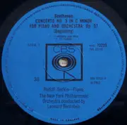 LP - Beethoven (Serkin / Bernstein) - Third Piano Concerto / Choral Fantasy - Mono / Blue eye