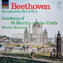 LP - Ludwig van Beethoven - The Academy Of St. Martin-in-the-Fields - Sir Neville Marriner - Symphonien Nr.1 & Nr.2