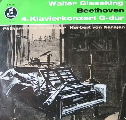 Ludwig van Beethoven - Walter Gieseking , Philharmonia Orchestra , Herbert von Karajan - 4. Klavierkonzert G-dur