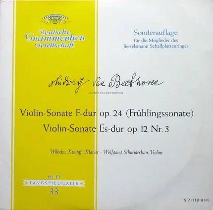 Beethoven - Violin-Sonate Nr. 5 F-Dur Op. 24 / Nr. 3 Es-Dur Op. 12