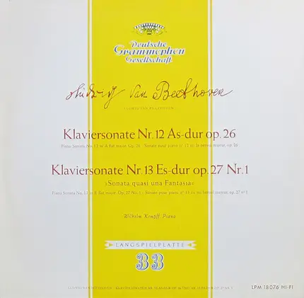 Beethoven - Klavier-Sonaten Nr.12 As-Dur Op.26 / Nr.13 Es-Dur Op.27 Nr.1