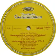 LP - Ludwig van Beethoven - Wilhelm Kempff - Sonaten - Pathétique · Mondschein - Moonlight · Appassionata