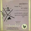 10'' - Beethoven - Sonata No. 7 In C Minor For Violin And Piano, Op. 30, No. 2 - Mono