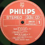 LP - Beethoven - Klaviersonaten 'Mondschein', 'Pathetique', Nr. 28