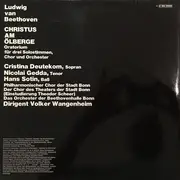 LP - Ludwig van Beethoven , Cristina Deutekom , Nicolai Gedda , Hans Sotin , Chor Des Theaters Der Stadt - Christus Am Ölberge Oratorium Für Drei Solostimmen Chor Und Orchester - Gatefold