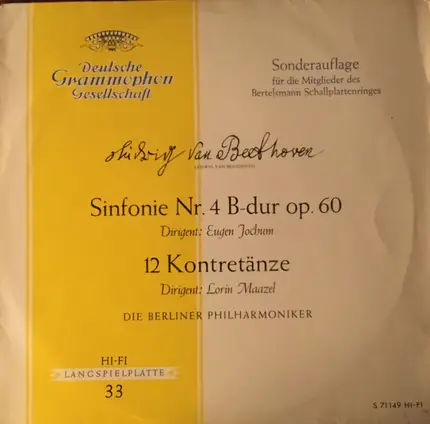 Beethoven - Sinfonie Nr.4 B-dur op.60 / 12 Kontretänze
