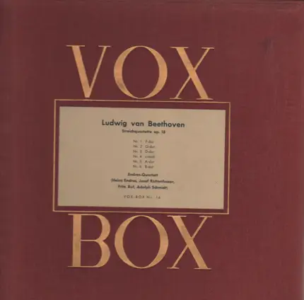 Beethoven - Streichquartette op. 18