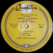 10'' - Beethoven - Gábor Gabos - Sonate Quasi Una Fantasia In C Sharp Minor Op. 27 No. 2 (Mondschein) / Thirty-two Variations Upon An Original Theme - Mono